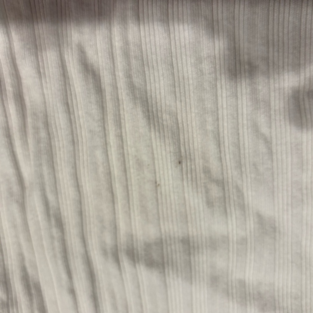 Aerie White Ribbed Womens crop top L Large - Picture 6 of 6